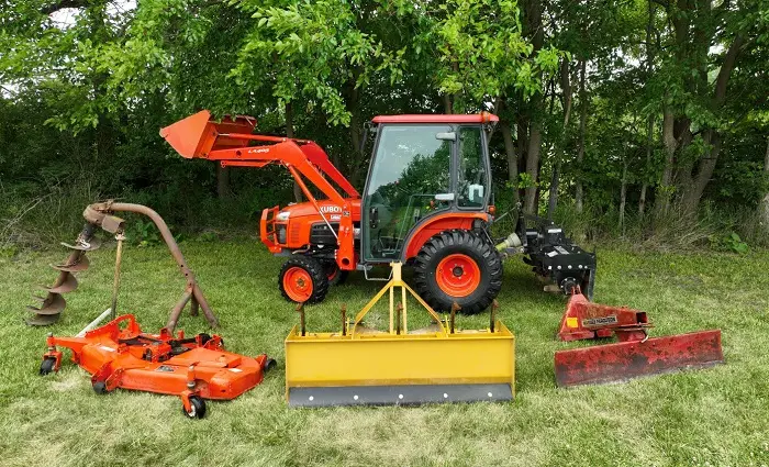 2009 Kubota B3030 4X4 Tractor W Cab Loader Tiller Box Scraper Belly Mower HEAT & A/C! photo 10